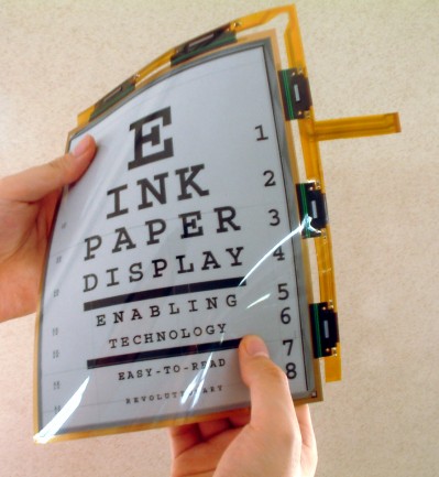 La tecnología e-ink (tinta electrónica) permite fabricar pantallas muy finas y flexibles La tecnología e-ink (tinta electrónica) permite fabricar pantallas muy finas y flexibles